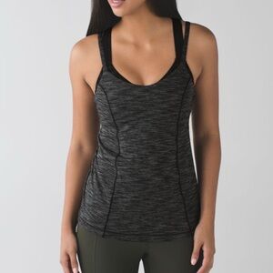 Lululemon Run for Gold Women's Black Heathered/Black Tank Top - Size 8